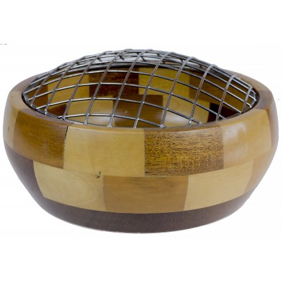 Ваза для цветочных композиций. Дерево, металл, серебрение. Великобритания, 1970-е гг. Ваза для цветочных композиций. Дерево, металл, серебрение. Великобритания, 1970-е гг.