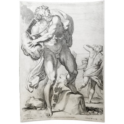 Полифем. Резцовая гравюра. Западная Европа, XVII век Полифем. Резцовая гравюра. Западная Европа, XVII век