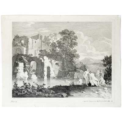 Купальщицы. Офорт. Франция?, около 1750 года Купальщицы. Офорт. Франция?, около 1750 года