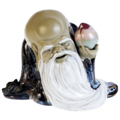 Статуэтка "Мудрец". Керамика, роспись, глазуровка. Китай, вторая половина 20 века Статуэтка "Мудрец". Керамика, роспись, глазуровка. Китай, вторая половина 20 века