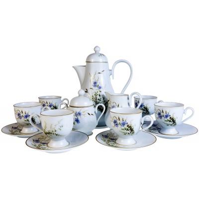 Сервиз чайный "Полевые цветы" на 6 персон, 15 предметов.  Noritake, Ирландия, вторая половина 20 века
