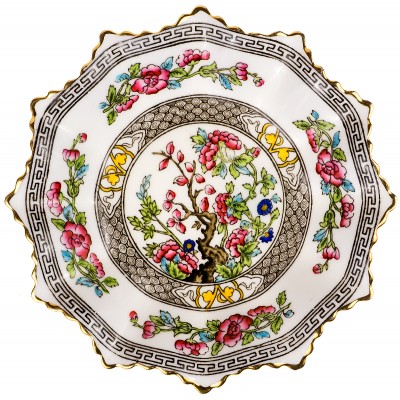 Тарелочка для украшений "Индийское дерево". Английский фарфор. Aynsley, Великобритания, середина 20 века