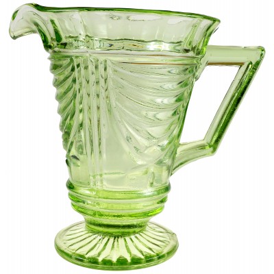 Кувшин для лимонада в стиле Арт Деко. Зеленое стекло. Sowerby, Великобритания, 1930-е гг.