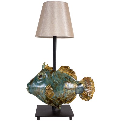 Статуэтка-лампа "Зелёная Рыба". Глазурованная керамика, авторская ручная работа. Россия, 2019 г. Статуэтка-лампа "Зелёная Рыба". Глазурованная керамика, авторская ручная работа. Россия, 2019 г.
