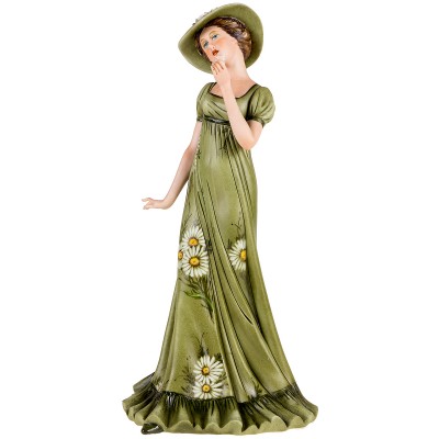Capodimonte. Статуэтка "Леди в зеленом платье".  Высота 25 см. Фарфор, ручная работа. Италия, 1980-е гг.
