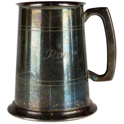 Кружка пивная. Медь, серебрение. Sheffield, Великобритания, середина 20 века