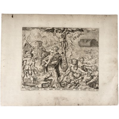 К. Корт "Всемирный потоп". Резцовая гравюра, Голландия, около 1600 г.
