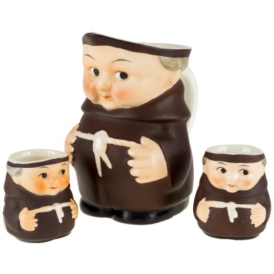 Комплект миниатюрных кувшинчиков "Три монаха". Фарфор. Goebel, Германия, 1960-е гг