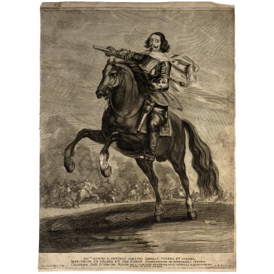 Правитель Толедо. Резцовая гравюра. Испания, 18 век