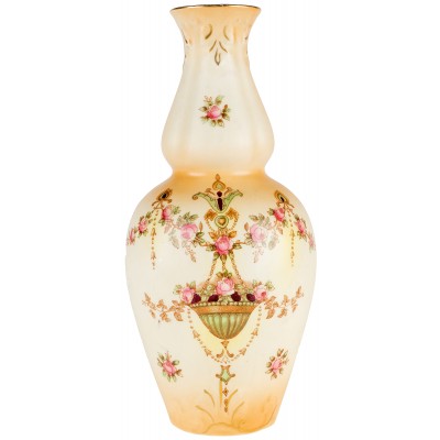 Антикварная ваза "Корзина цветов". Высота 23 см. Фарфор. Crown Devon, Великобритания, первая половина 20 века