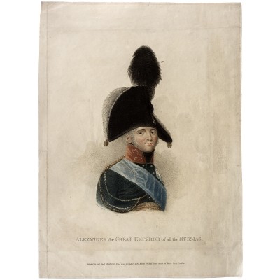 Александр I. Цветной офорт. Англия, 1806 год