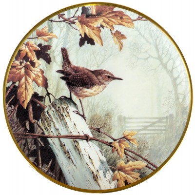 Декоративная тарелка "Крапивник". Фарфор. Wedgwood, Великобритания, конец 20 века