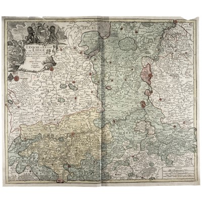 Карта провинции Льеж. Германия, середина 18 века