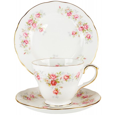 Чайное трио "Июньский букет". Английский фарфор. Duchess, Великобритания, вторая половина 20 века