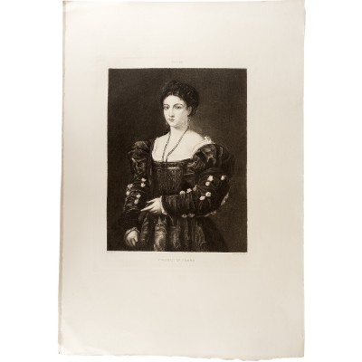 Женский портрет. Офорт. Франция, вторая половина 19 века