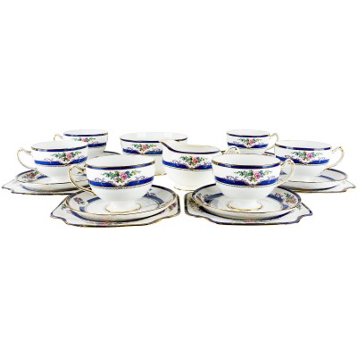 Сервиз чайный "Мария" на 6 персон, 20 предметов. Английский фарфор.  Royal Grafton, Великобритания, первая половина 20 века