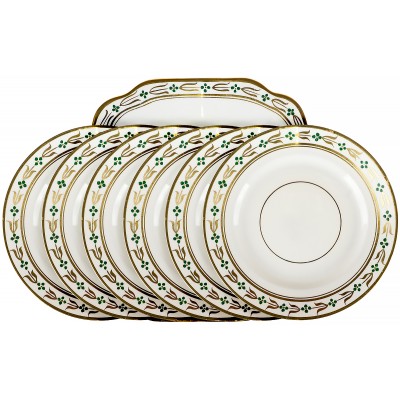 Комплект тарелок "Герцогиня", 7 предметов. Английский фарфор. Diamond China, Великобритания, конец 19 века