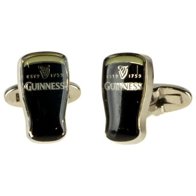 Винтажные запонки "Гиннесс". Металл серебряного тона, пластик. Великобритания, 1970-е гг. Винтажные запонки "Гиннесс". Металл серебряного тона, пластик. Великобритания, 1970-е гг.