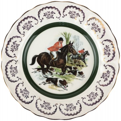 Декоративная тарелка "Английская охота". Фарфор. Великобритания, вторая половина 20 века
