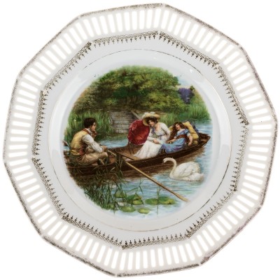 Декоративная тарелка "Катание на лодке". Германия