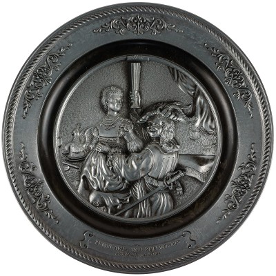 Декоративная тарелка "Рембрандт. Автопортрет с Саскией на коленях". Голландия