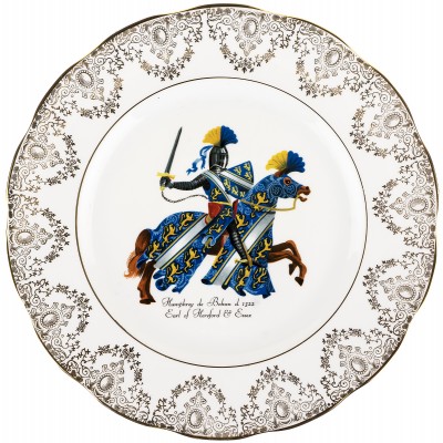 Декоративная тарелка "Рыцари Британии. Хемфри де Бохан". Великобритания