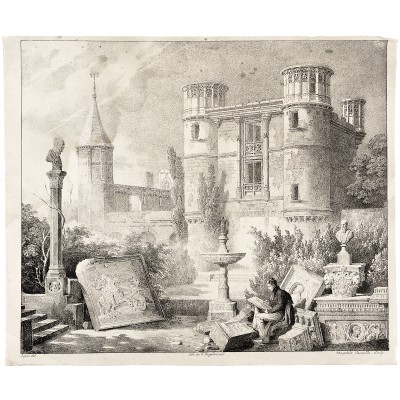 Живописные руины. Литография. Theophile Vauzelle 