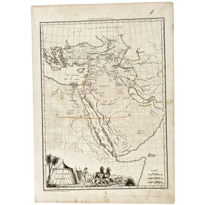Карта Ближнего Востока и части Египта. Chamouin