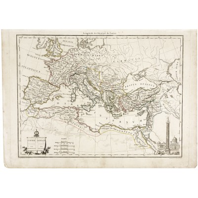 Карта Римской империи при императоре Константине. Chamouin
