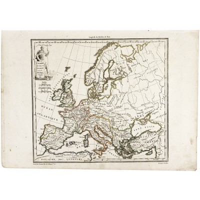 Карта Европы во времена вторжения варваров в конце V и начале VI веков. Chamouin