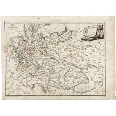 Карта Германии по округам на 1789 год. Chamouin