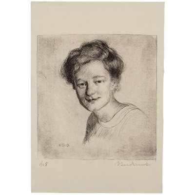 Женский портрет. Офорт Германия, 1913 год