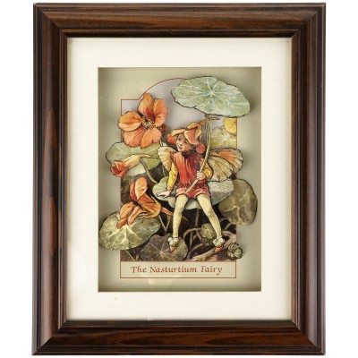 Сесиль Мари Бейкер "Фея настурции", иллюстрация в деревянной раме. John Ellam, Англия, конец 20 века