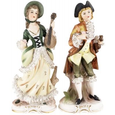 Статуэтки парные винтажные "Дама и кавалер"