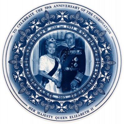 Декоративная тарелка "Королева Елизавета II и принц Филлип". Wedgwood. Великобритания