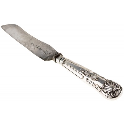 Нож для хлеба. Металл, серебрение, 1930. Battle axe. Великобритания