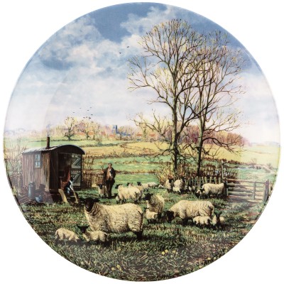 Декоративная тарелка "Овцы и ягнята". Wedgwood. Великобритания