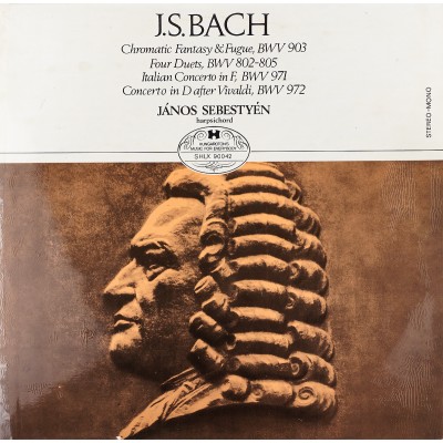 Виниловая пластинка J S Bach Иоган Себастиан Бах BWV 903, 971, 972, 802 - 805 Янош Шебештейн клавесин 1LP. Hungaroton