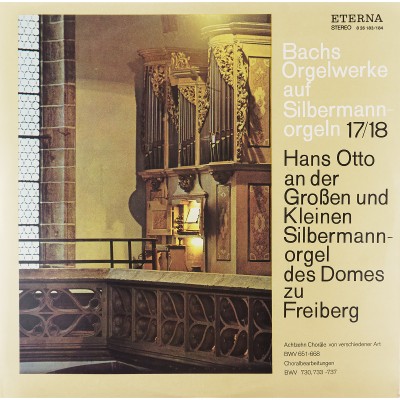 Виниловая пластинка Bach Orgelwerke aut Silbermann orgeln 17/18 И С Бах Органные произведения Hans Otto 2LP. Eterna. ГДР