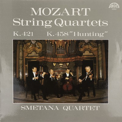 Виниловая пластинка MOZART String Quartets k. 421 к. 458 "Hunting". Supraphon. Чехословакия