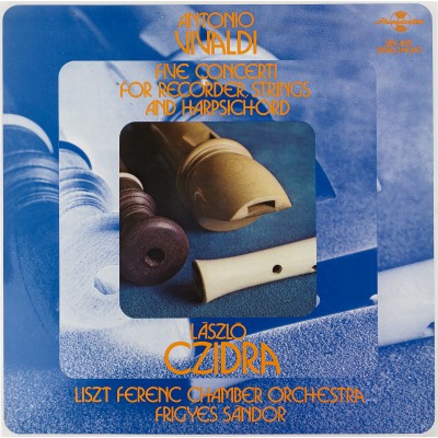 Виниловая пластинка Vivaldi Five concerti for recorder strings and harpsichord Антонио Вивальди Пять концеротов для блок-флейты 