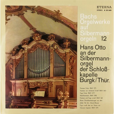 Виниловая пластинка Bach Orgelwerke aut Silbermann orgeln 12 И С Бах Органные произведения Hans Otto 1LP. Eterna