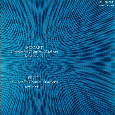 Виниловая пластинкаi Mozart Bruch Моцарт Брук Концерты для скрипки с оркестром Иегуди Менухин1LP. Eterna. ГДР