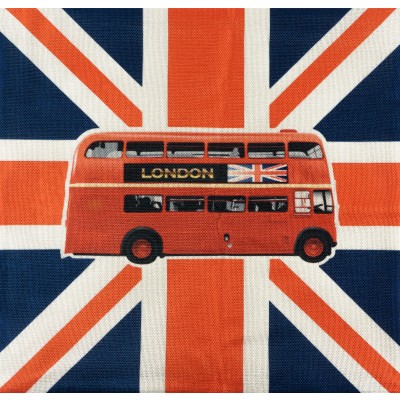 Наволочка декоративная "Лондонский автобус"