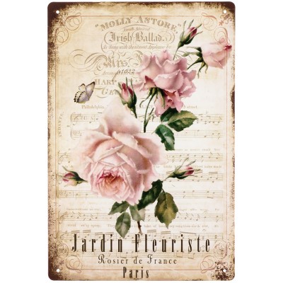 Декоративная табличка "Розы и музыка"