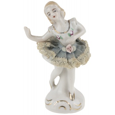 Статуэтка антикварная "Балерина в голубом". Германия