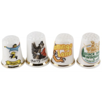 Комплект коллекционных наперстков, 4 шт. Фарфор, Великобритания, вторая половина 20 века