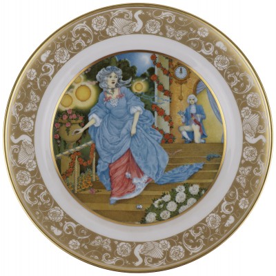 Декоративная тарелка "Золушка", Фарфор, Franklin porcelain, Германия, 1978 год