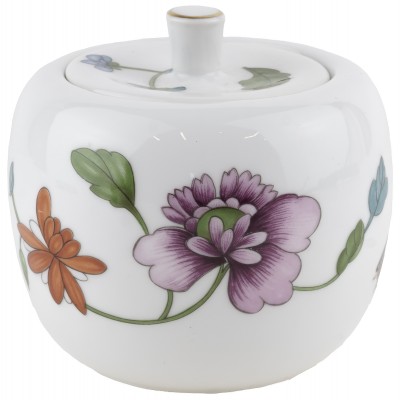 Горшочек, банка, сахарница с крышкой "Astley", Фарфор Royal Worcester, Великобритания, 1967 г. (скол) Горшочек, банка, сахарница с крышкой "Astley", Фарфор Royal Worcester, Великобритания, 1967 г. (скол)