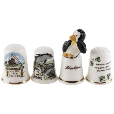 Комплект коллекционных наперстков "Микс", 4 шт. Фарфор, Великобритания, вторая половина 20 века Комплект коллекционных наперстков "Микс", 4 шт. Фарфор, Великобритания, вторая половина 20 века